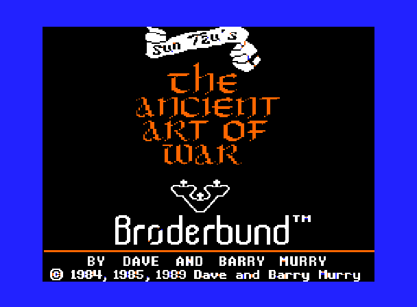 The Ancient Art of War Title Screen